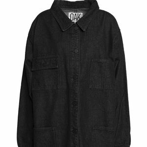 OAK NYC Women’s Black Denim Oversized Jacket